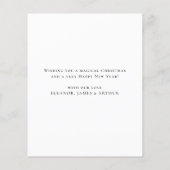 Budget Simple Black and White Christmas Card (Rückseite)