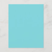 Budget Simple Bold Aqua Blue Save the Date Card (Rückseite)