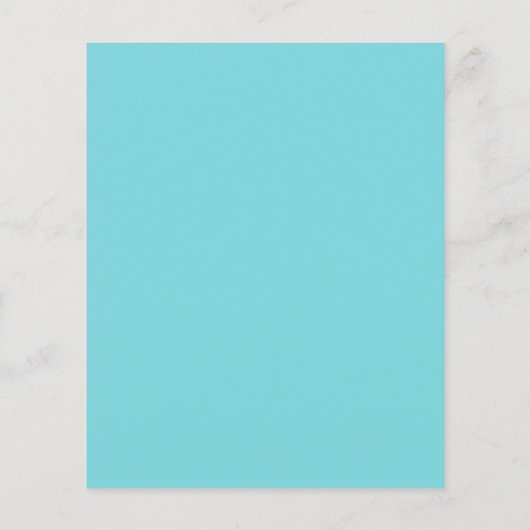 Budget Simple Bold Aqua Blue Save the Date Card (Rückseite)
