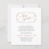 Budget Simple Botanical Terra Cotta Baby Sprinkle (Vorderseite)