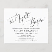 Budget Simple Calligraphy Rustikale Probe Dinner (Vorderseite)