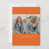 Budget Simple Calligraphy Three Foto Abschluss Ankündigung (Rückseite)