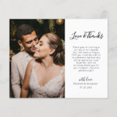Budget Simple Collage Wedding Danke Flyer (Hinten)