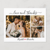 Budget Simple Collage Wedding Danke Flyer (Vorne)