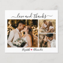 Budget Simple Collage Wedding Danke Flyer
