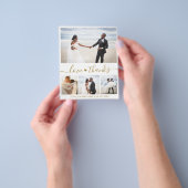 Budget Simple Collage Wedding Danke Flyer (Gruppe)