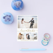 Budget Simple Collage Wedding Danke Flyer (Einzeln)