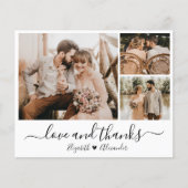 Budget Simple Collage Wedding Danke Flyer (Vorne)
