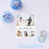 Budget Simple Collage Wedding Danke Flyer (Einzeln)