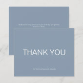 Budget Simple Dusty Blue Landscape Danke Karte (Vorne/Hinten)