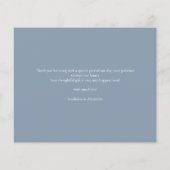 Budget Simple Dusty Blue Landscape Danke Karte (Rückseite)