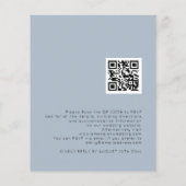 Budget Simple Dusty Blue QR Code Wedite (Rückseite)