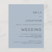 Budget Simple Dusty Blue QR Code Wedite (Vorderseite)