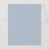 Budget Simple Dusty Blue Wedding Einladung (Rückseite)