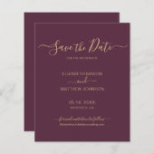 Budget Simple Elegant Script Save the Date Flyer (Vorne/Hinten)