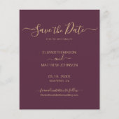 Budget Simple Elegant Script Save the Date Flyer (Vorderseite)