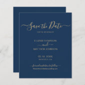 Budget Simple Elegant Script Save the Date Flyer (Vorne/Hinten)