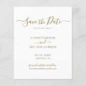 Budget Simple Elegant Script Save the Date Flyer (Vorderseite)