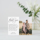 Budget Simple Elegante Text Foto Hochzeit Vielen D Postkarte (Stehend Vorderseite)