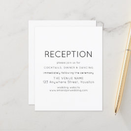 Budget Simple Empfang Schwarz-weiß Wedding Encl