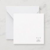 Budget Simple Foliage Wedding RSVP Card Mitteilungskarte (Rückseite)