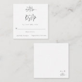 Budget Simple Foliage Wedding RSVP Card Mitteilungskarte (Vorne/Hinten)