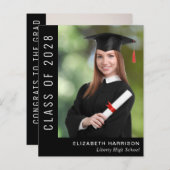 Budget Simple Foto Black Abschluss (Vorne/Hinten)