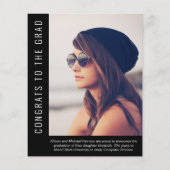 Budget Simple Foto Black Abschluss (Rückseite)