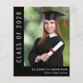 Budget Simple Foto Black Abschluss (Vorderseite)