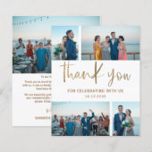 Budget Simple Foto Collage Danke Hochzeit (Vorne/Hinten)