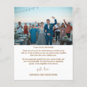 Budget Simple Foto Collage Danke Hochzeit (Rückseite)