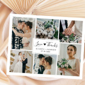 Budget Simple Foto Collage Wedding Danke Karte