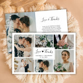 Budget Simple Foto Collage Wedding Danke Karte