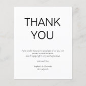 Budget Simple Foto Custom Danke Karte (Vorderseite)