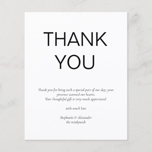 Budget Simple Foto Custom Danke Karte (Vorderseite)