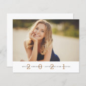 Budget Simple Foto Gold Abschluss Ankündigung (Vorne/Hinten)