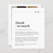 Budget Simple Foto Monogram Wedding Vielen Dank (Vorne/Hinten)