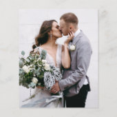 Budget Simple Foto Navy Blue Dankeschön Karte (Rückseite)