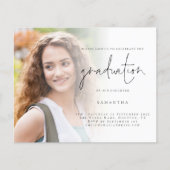 Budget Simple Foto Script 2022 Abschluss Einladung (Vorderseite)