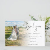 Budget Simple Foto Script Wedding Vielen Dank (Stehend Vorderseite)