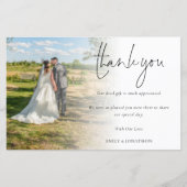 Budget Simple Foto Script Wedding Vielen Dank (Vorderseite)