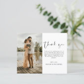 Budget Simple Foto Wedding Elegante Dankeschön Car (Stehend Vorderseite)