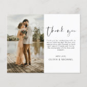 Budget Simple Foto Wedding Elegante Dankeschön Car (Vorderseite)