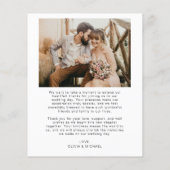 Budget Simple Foto Wedding Elegante Dankeschön Car (Rückseite)