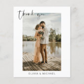 Budget Simple Foto Wedding Elegante Dankeschön Car (Vorderseite)