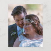 Budget Simple Foto Wedding Terracotta Vielen Dank (Rückseite)