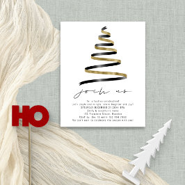 Budget Simple Gold Black Tree Weihnachts-Party