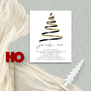 Budget Simple Gold Black Tree Weihnachts-Party