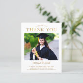 Budget Simple Gold Foto Abschluss Vielen Dank (Stehend Vorderseite)