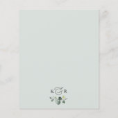 Budget Simple Greenery Wedding Save the Date (Rückseite)